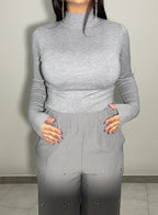 MEZZO COLLO  BASIC IN LANA RASATA - 7081